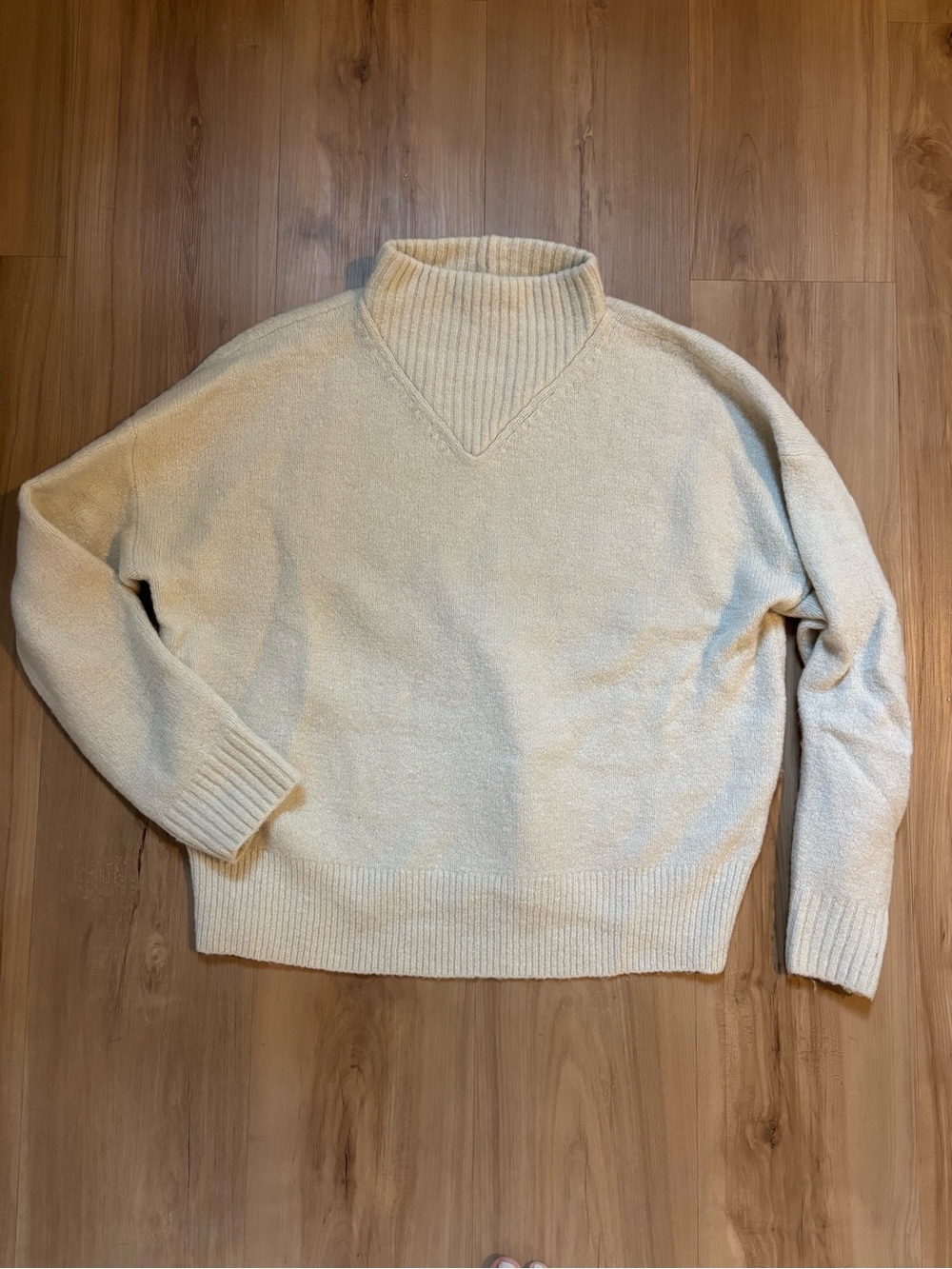 Madewell Cream Mock Neck Sweater
